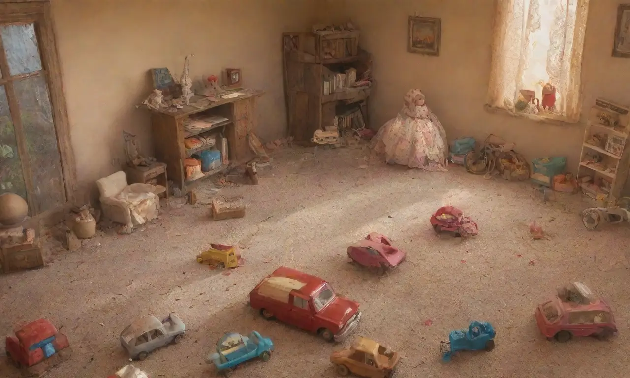 La nostalgia se entrelaza con el tiempo en la casa.  (The nostalgia intertwines with time at the house.) This sentence captures the essence of nostalgia and the passage of time described in the photos