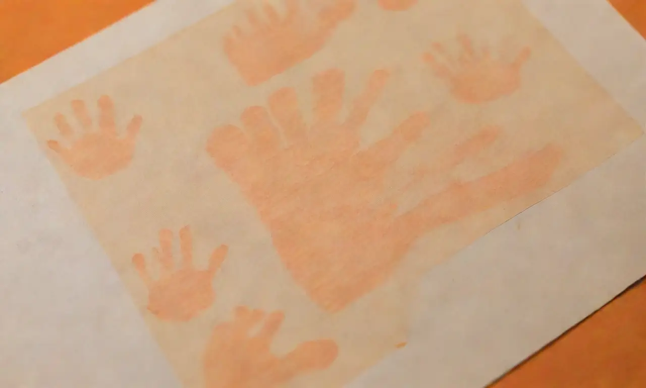 La mano de un niño se plasmó en periódicos amarillos y libros olvidados